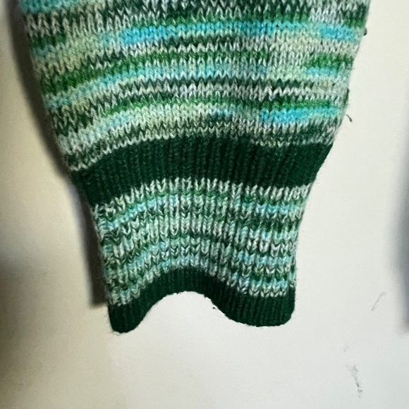 Green Blue Knit Cardigan Sweater Size Small - Picture 4 of 7